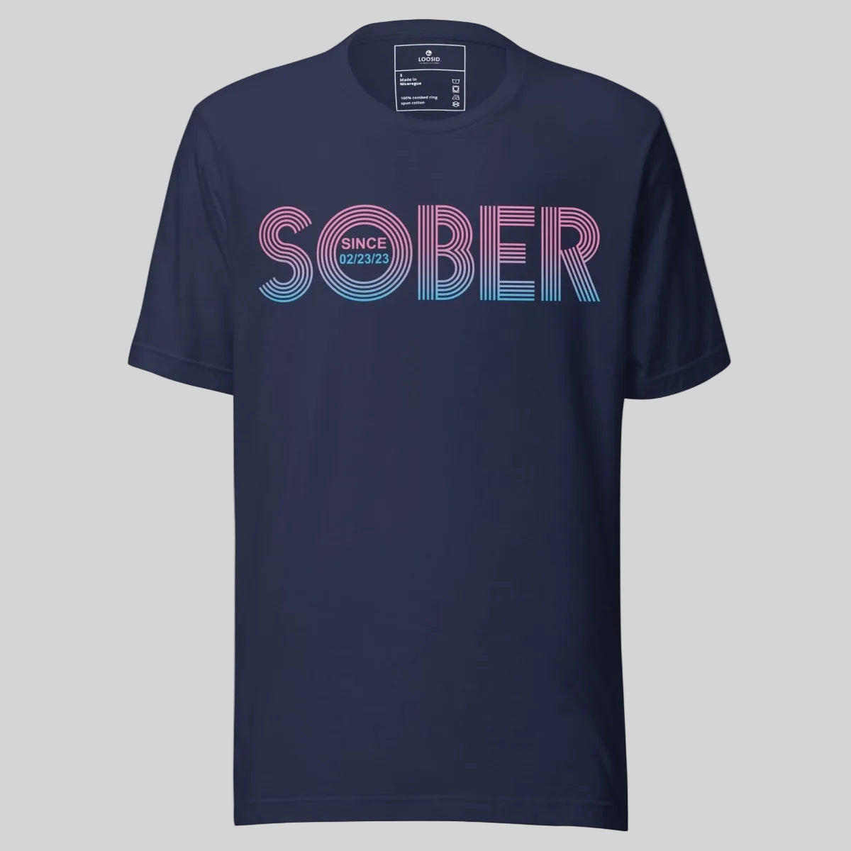 Retro Sober Since Sober T Shirt packaging detail (view 8)