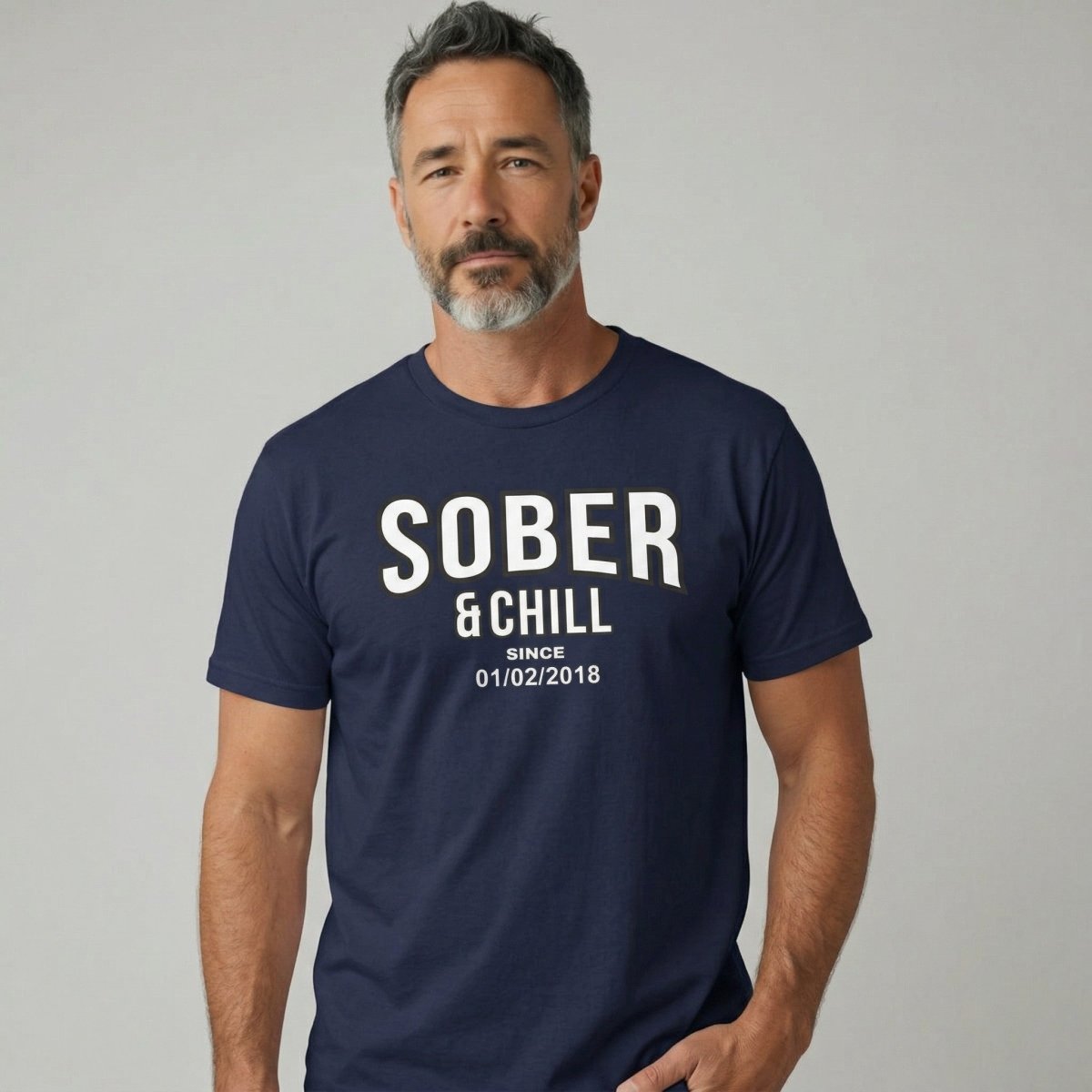 Sober and Chill Sober T Shirt back view (view 7)