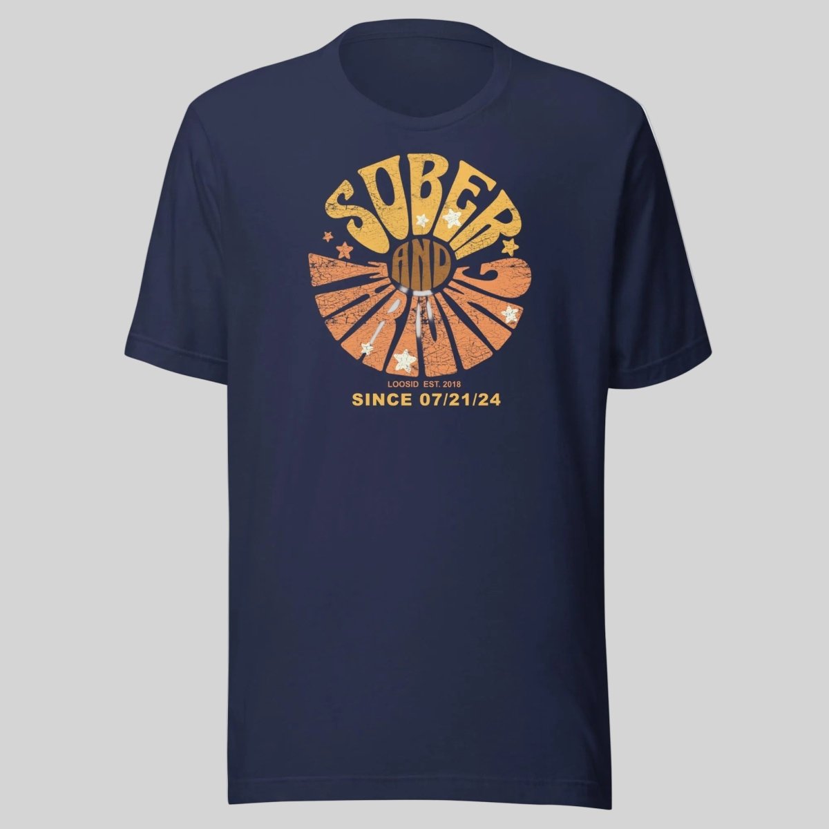 Sober and Thriving Sober T Shirt fit detail (view 9)