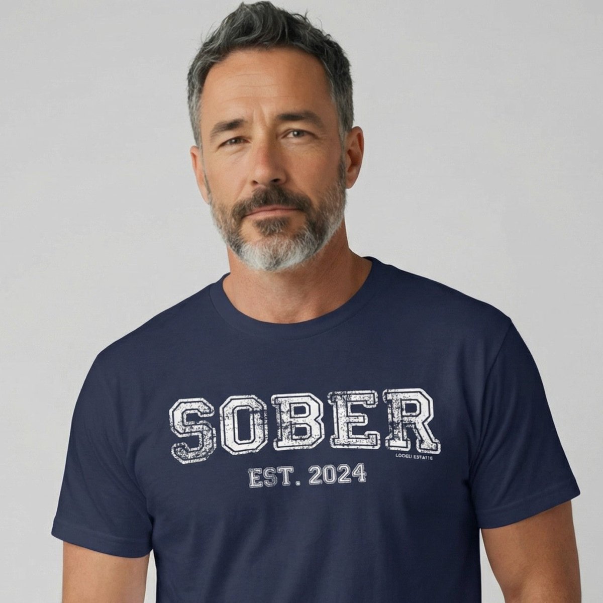 Men's Sober Est. Year T-Shirt w/ Personalized Sobriety Year