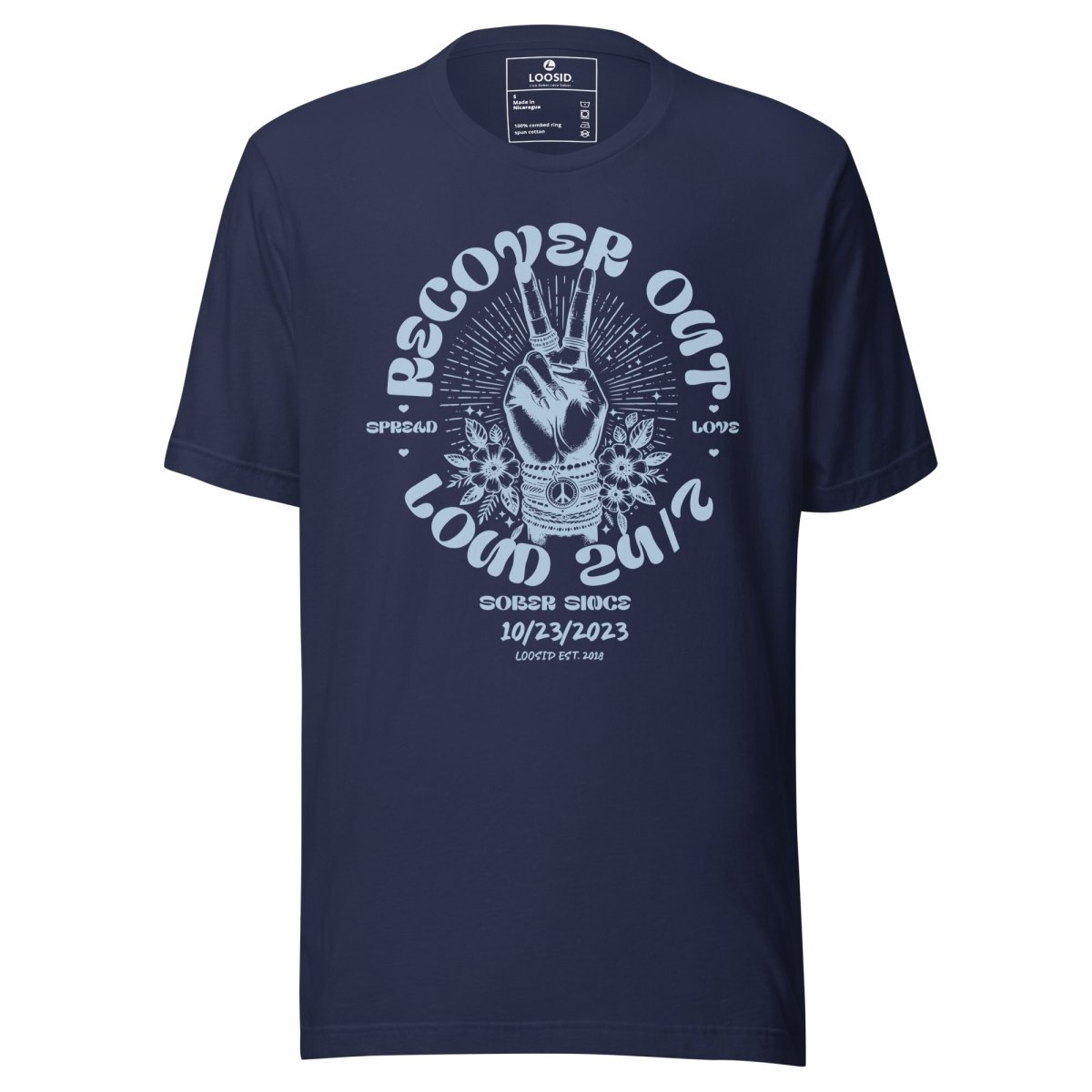 Recover Out Loud Sober T Shirt lifestyle view (view 15)
