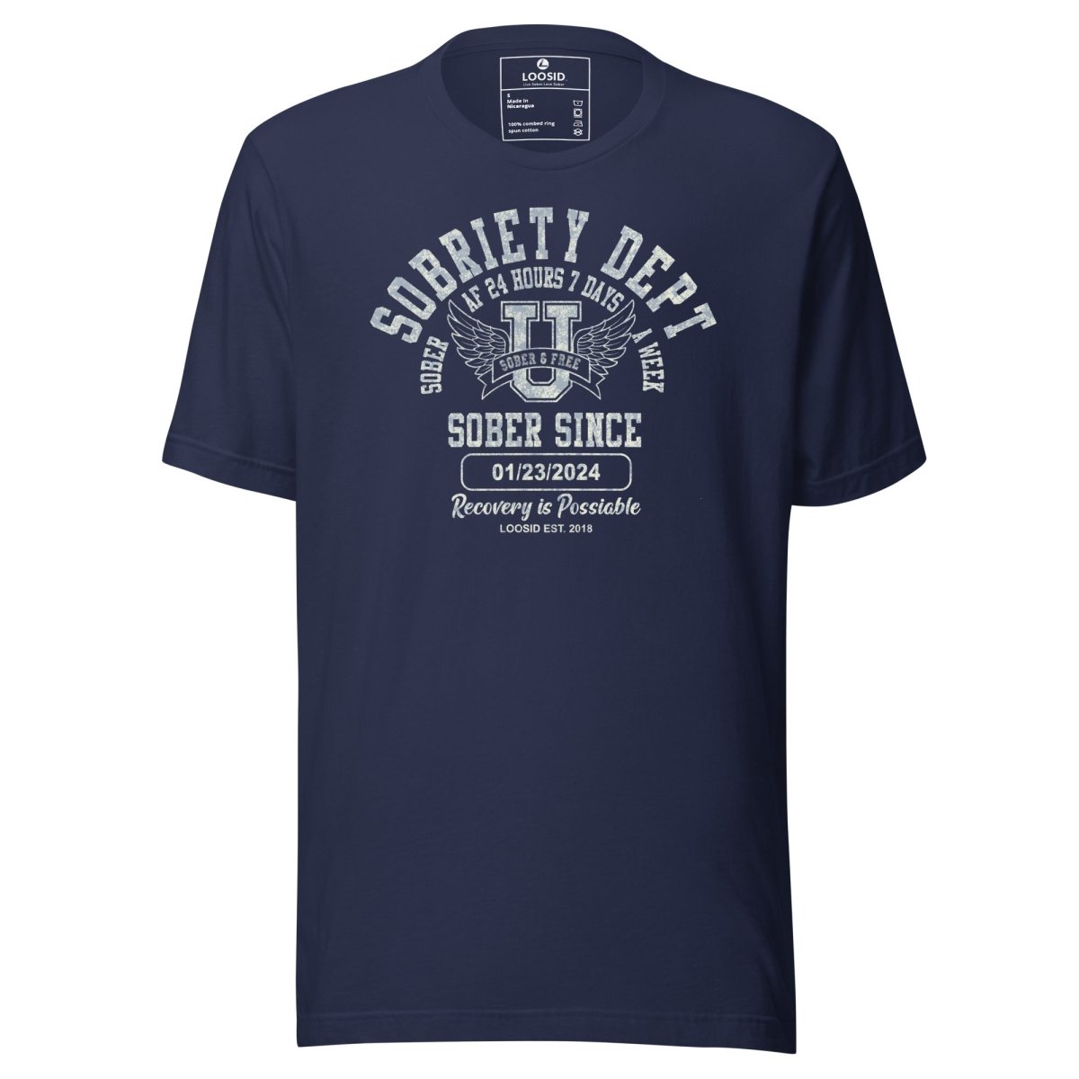 Sobriety Dept Sober T Shirt featuring the design (view 11)