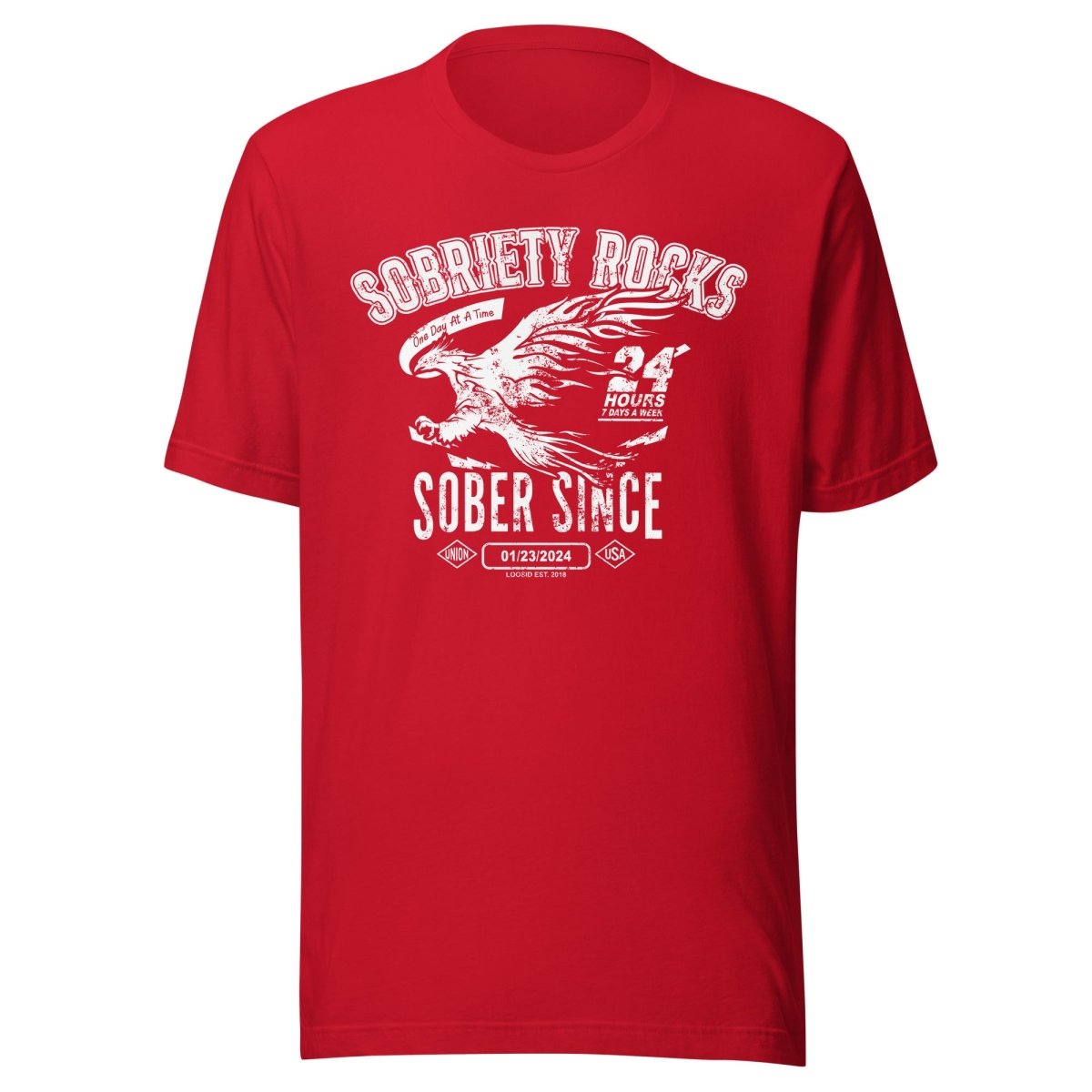 sober t shirt supportive design