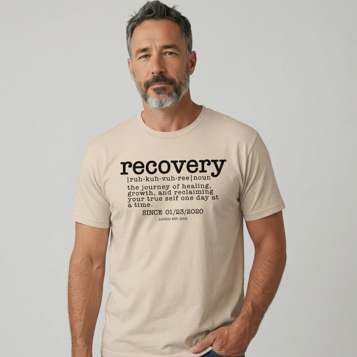 Recovery definition men Sober T Shirt close-up view (view 22)