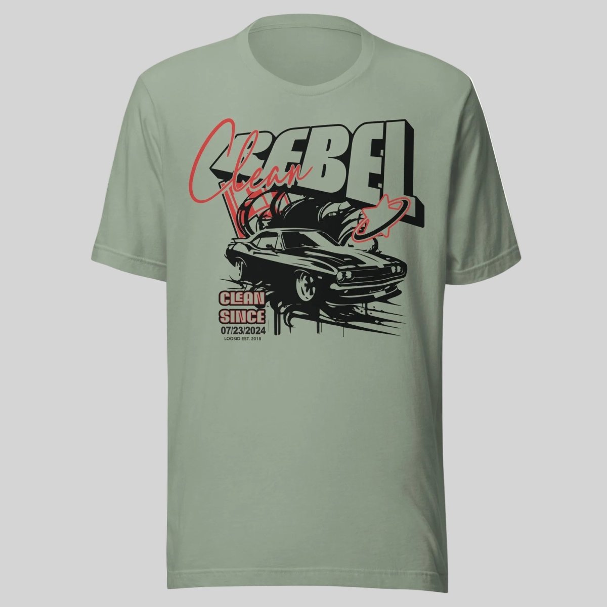 Clean Rebel Sober T Shirt back view (view 17)