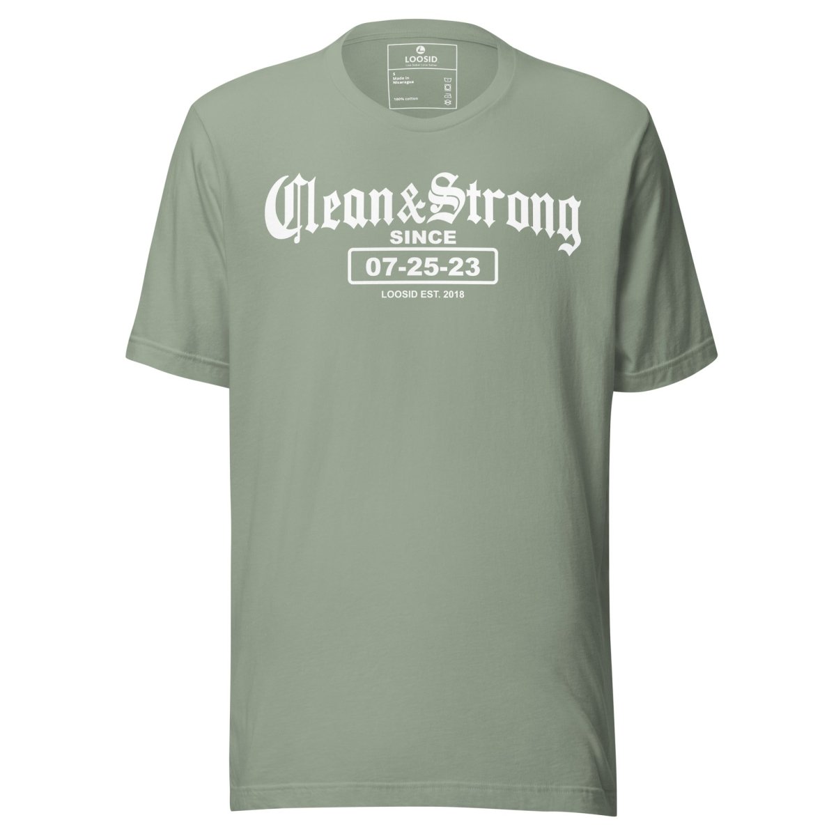 Clean & Strong Sober Sober T Shirt featuring the design (view 11)