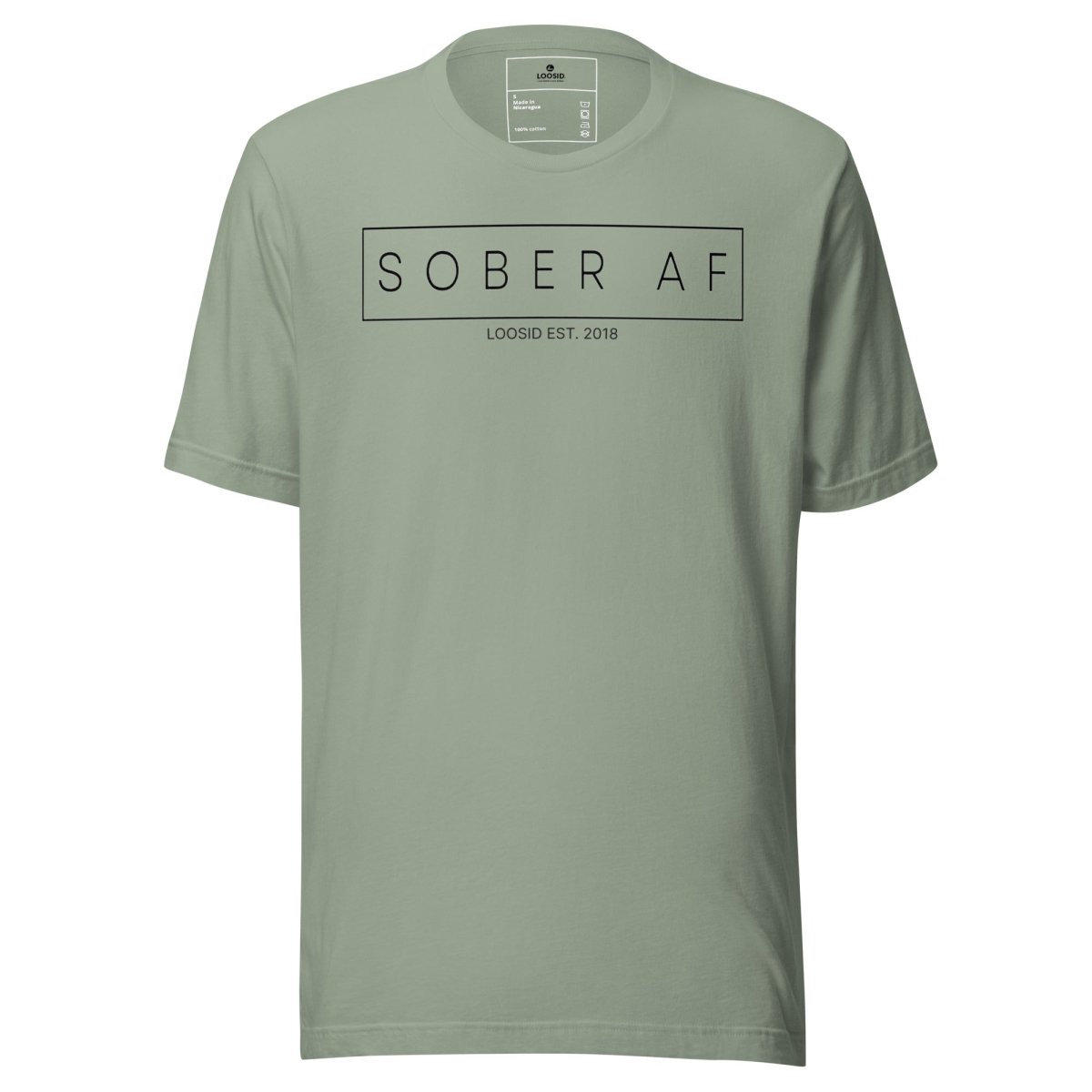 Sober AF Sober T Shirt flat lay styled image (view 23)