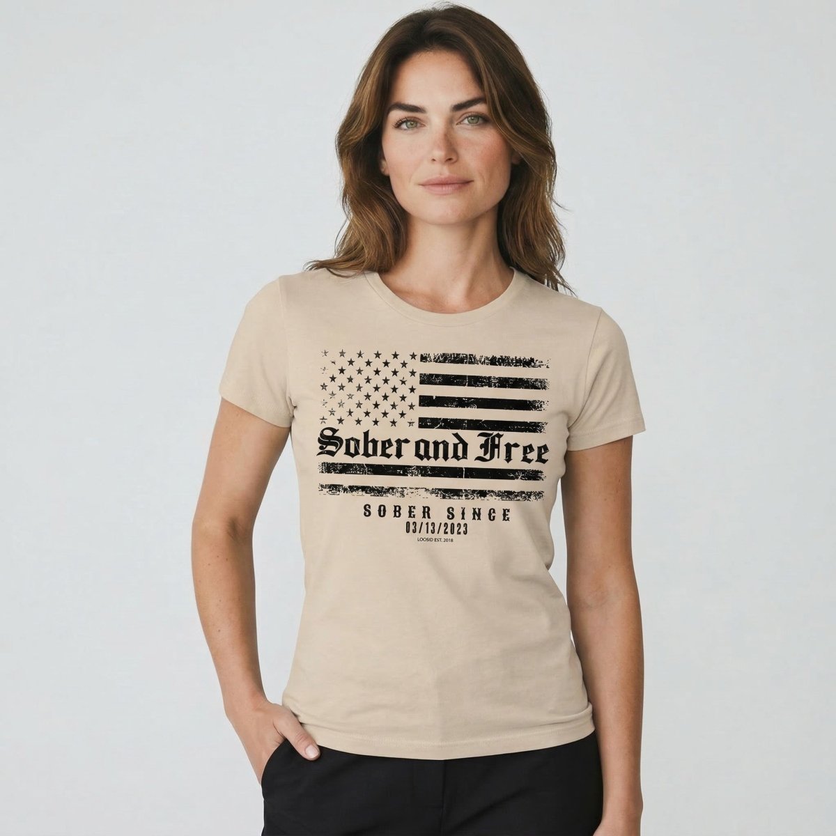 Sober and Free Sober T Shirt graphic detail (view 14)