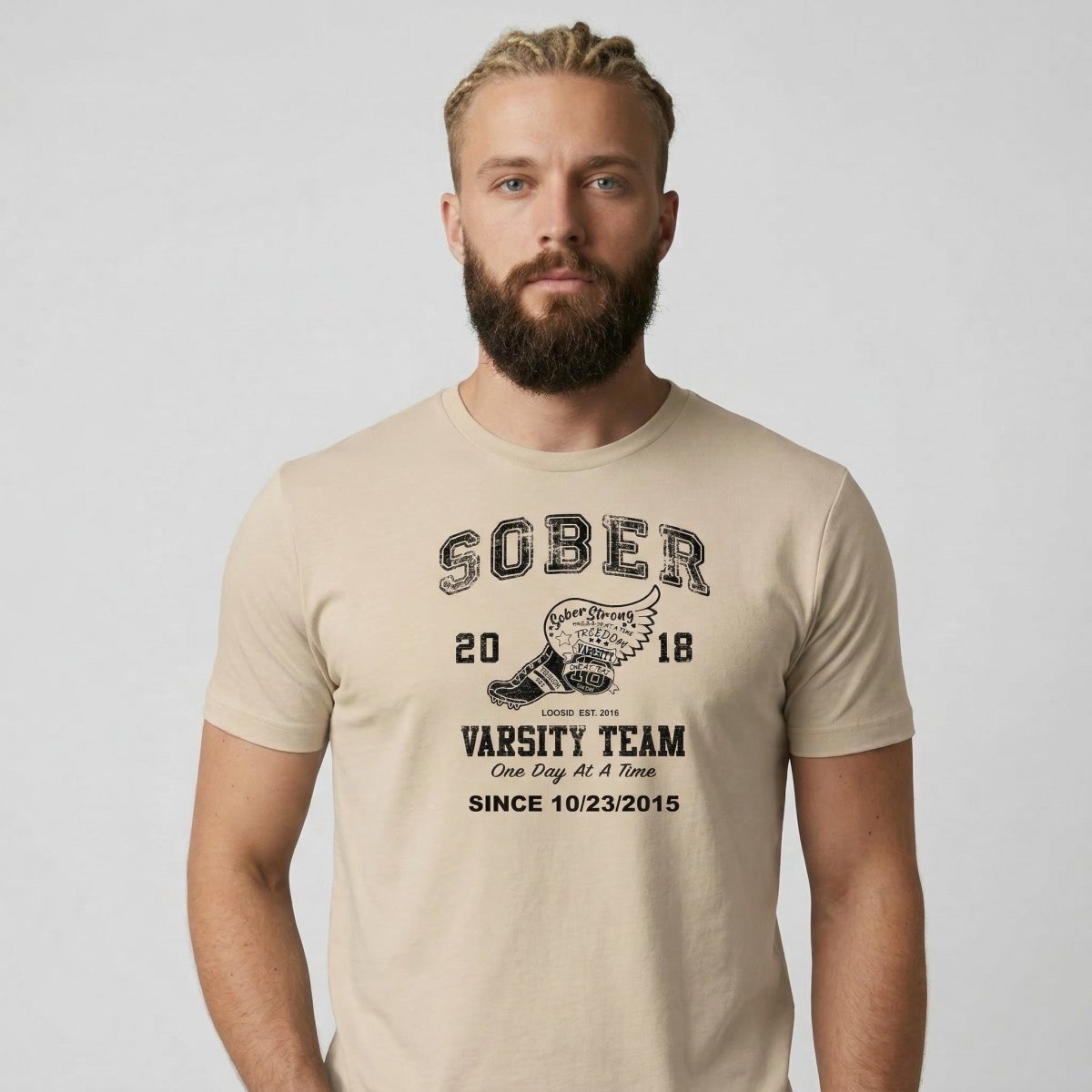 Sober Varsity Men's Personalized T-Shirt
