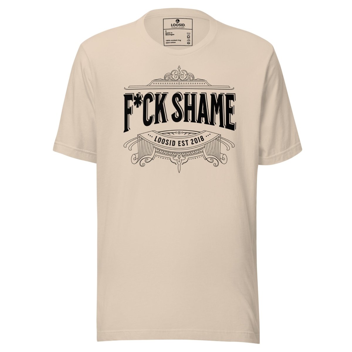F*ck Shame Sober T Shirt packaging detail (view 8)
