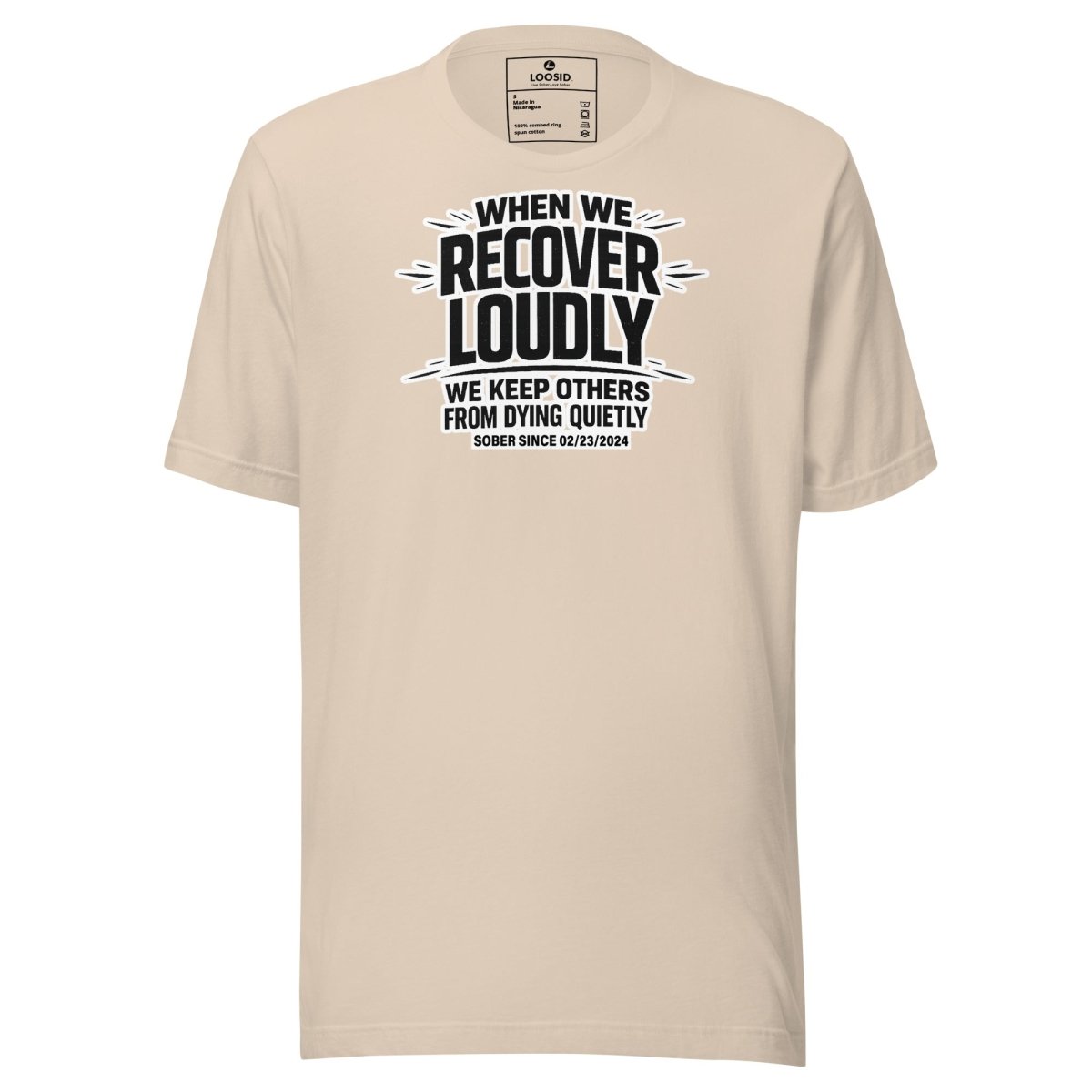 We Do Recover Sober T Shirt back view (view 17)