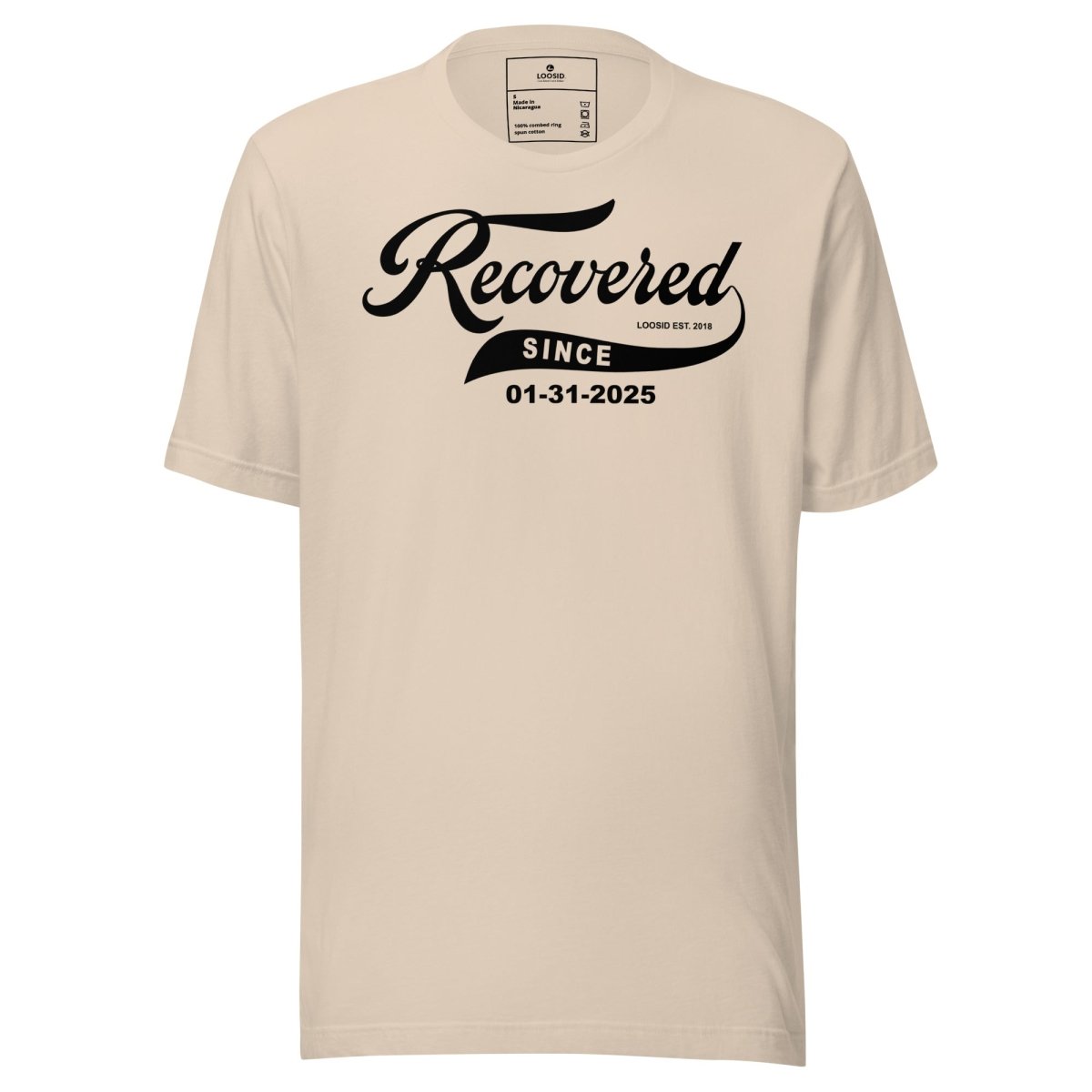 Recovered Since Sober T Shirt featuring the design (view 11)