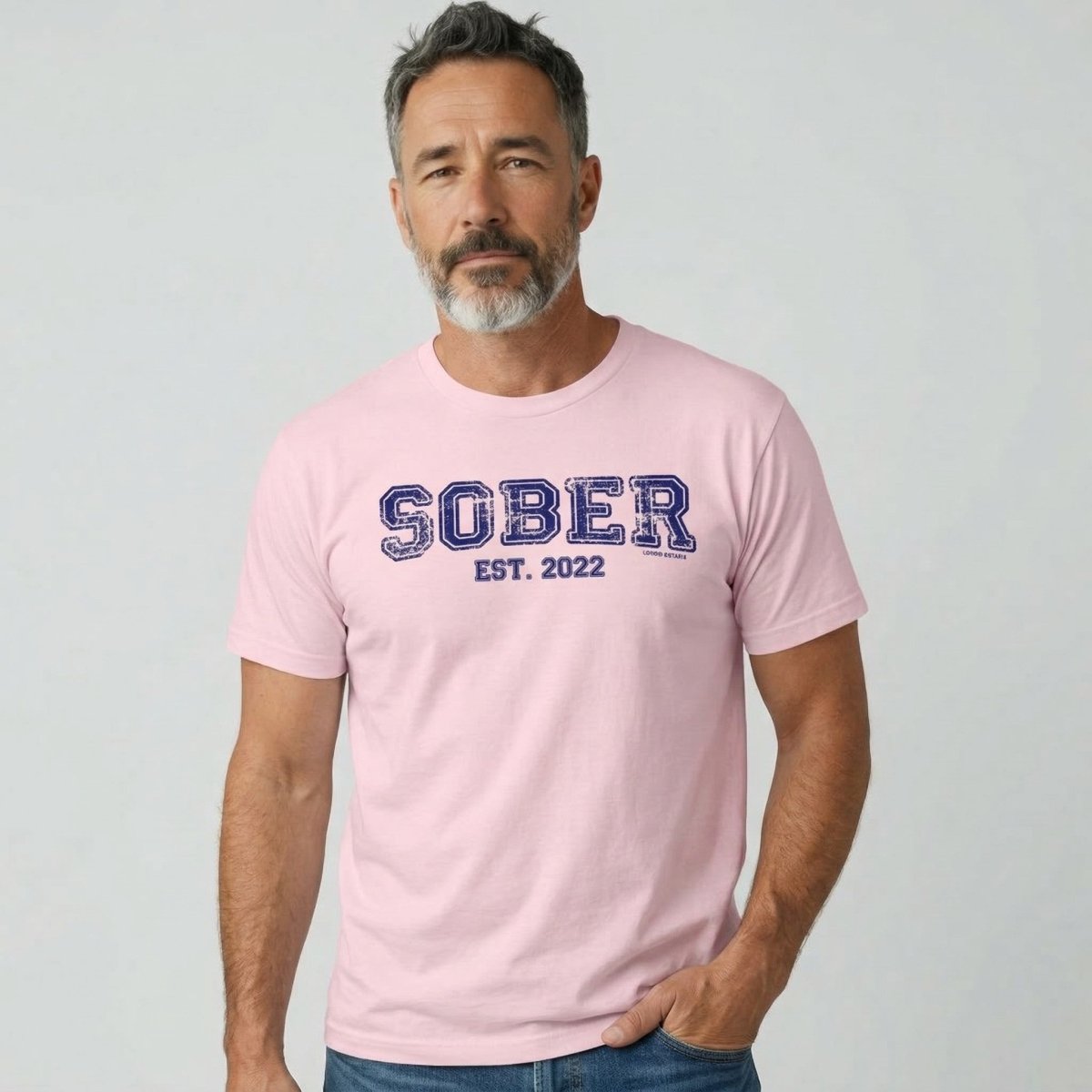 Men's Sober Est. Year T-Shirt w/ Personalized Sobriety Year