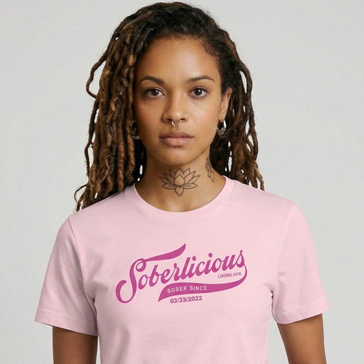 Soberlicious Women's T-Shirt with Custom Sober Date