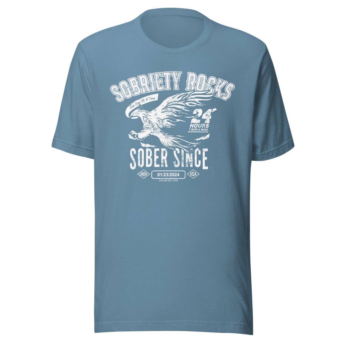 clean sober t shirt product view