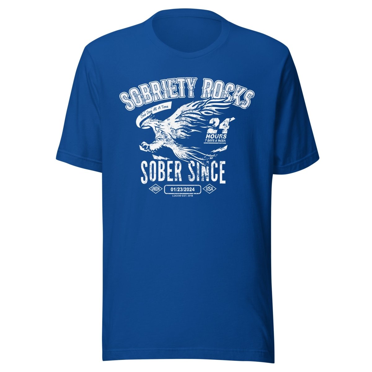 personalized sober t shirt example