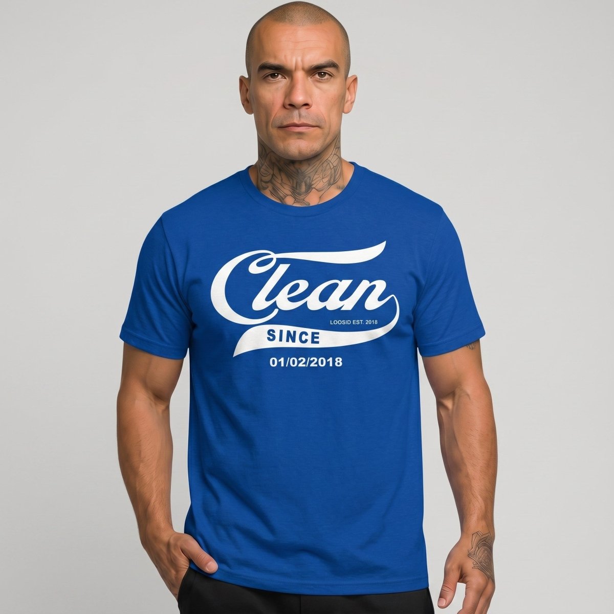 Clean Since Tee with Personalized Sobriety Date | Sober T Shirt
