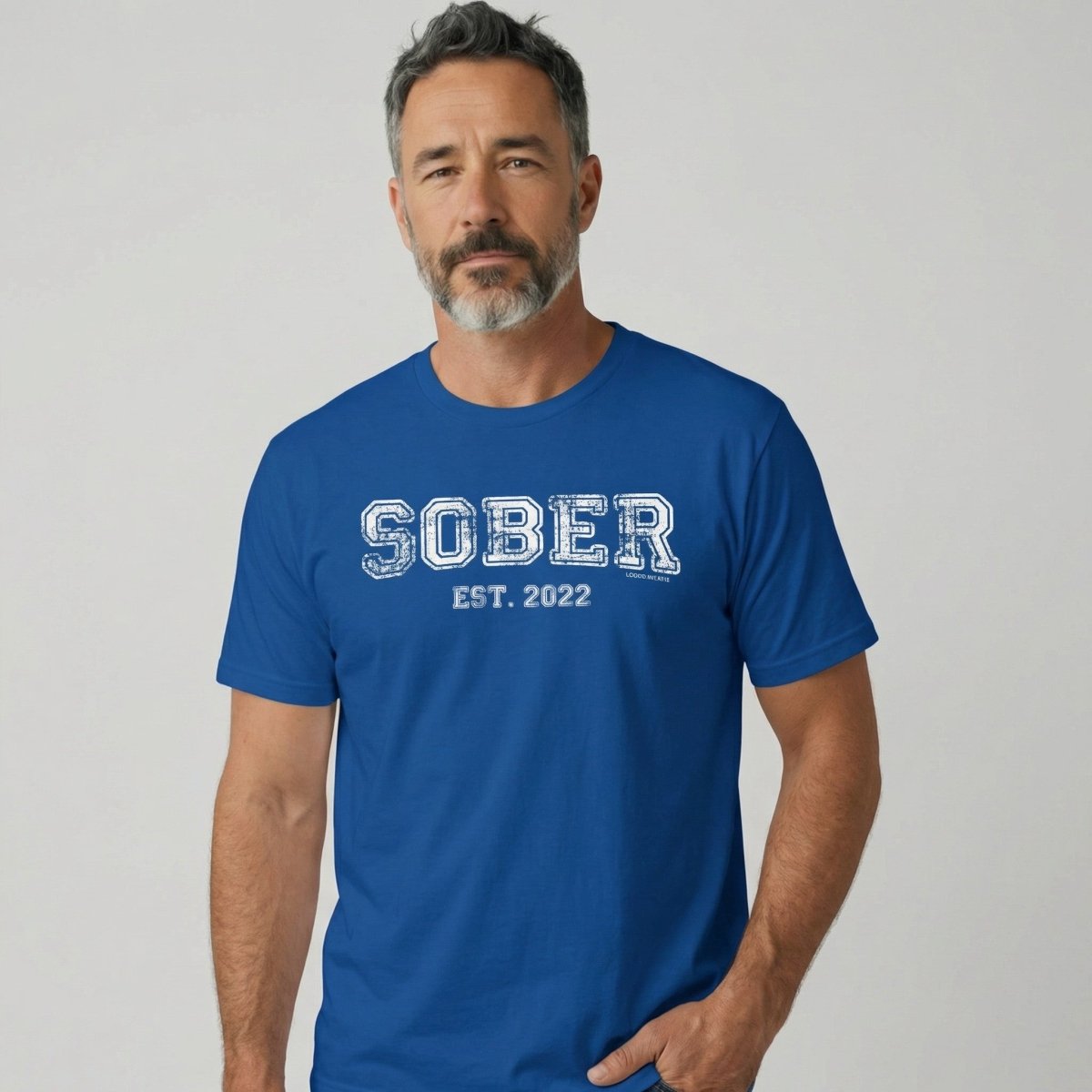 Men's Sober Est. Year T-Shirt w/ Personalized Sobriety Year