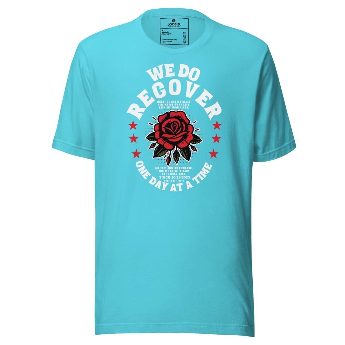 We Do Recover Sober T Shirt packaging detail (view 8)