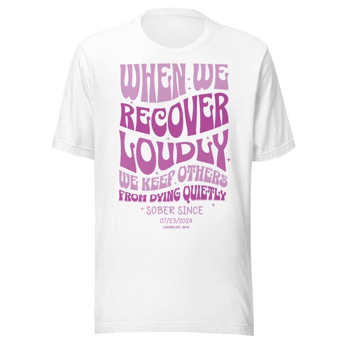 clean sober t shirt merchandising image