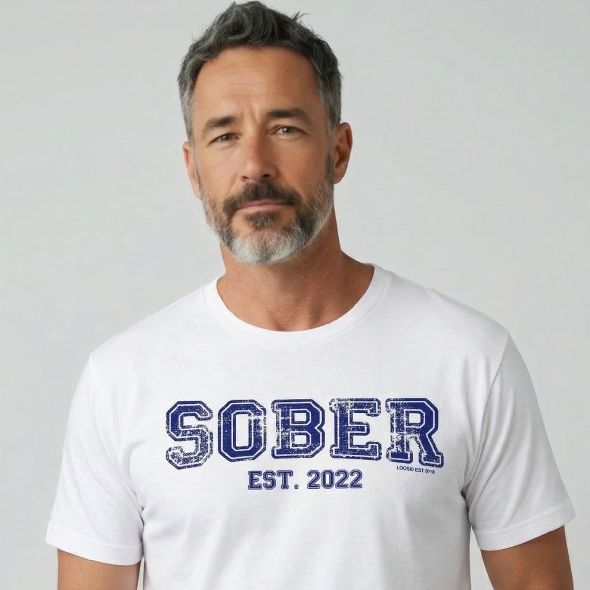 Men's Sober Est. Year T-Shirt w/ Personalized Sobriety Year