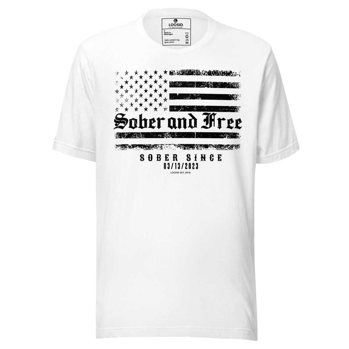 Sober and Free Sober T Shirt packaging detail (view 18)