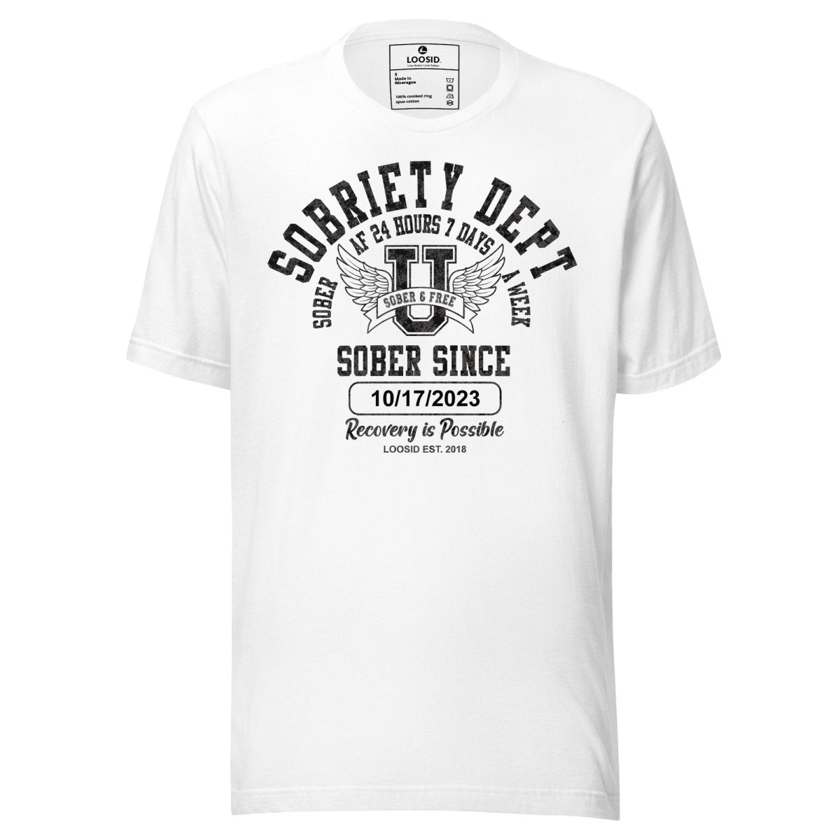 Sobriety Dept Sober T Shirt packaging detail (view 18)