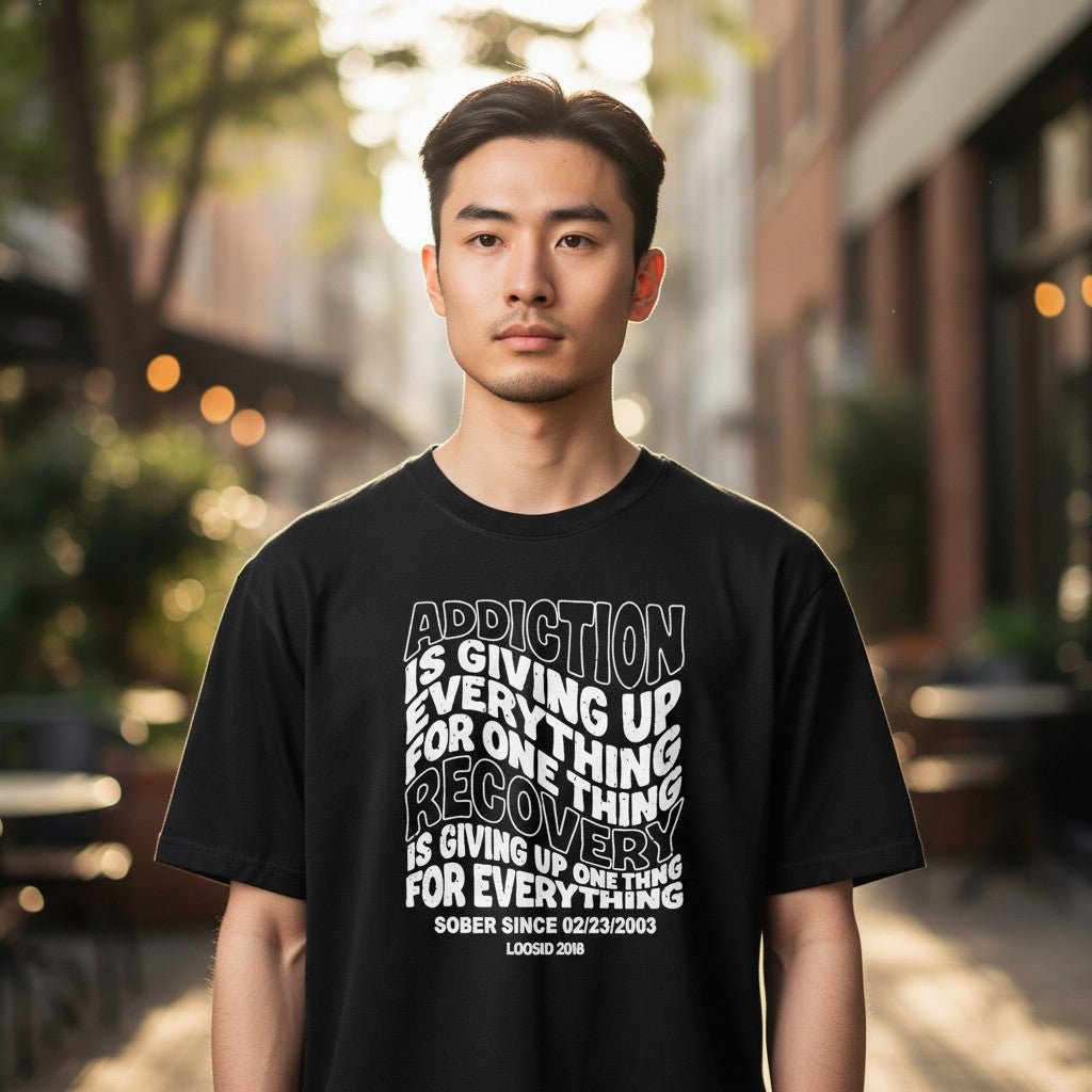 statement-driven Sober T Shirt display