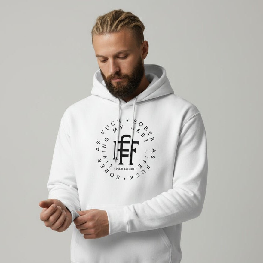 Living My Best Life Sober Recovery Hoodie lifestyle view (view 25)