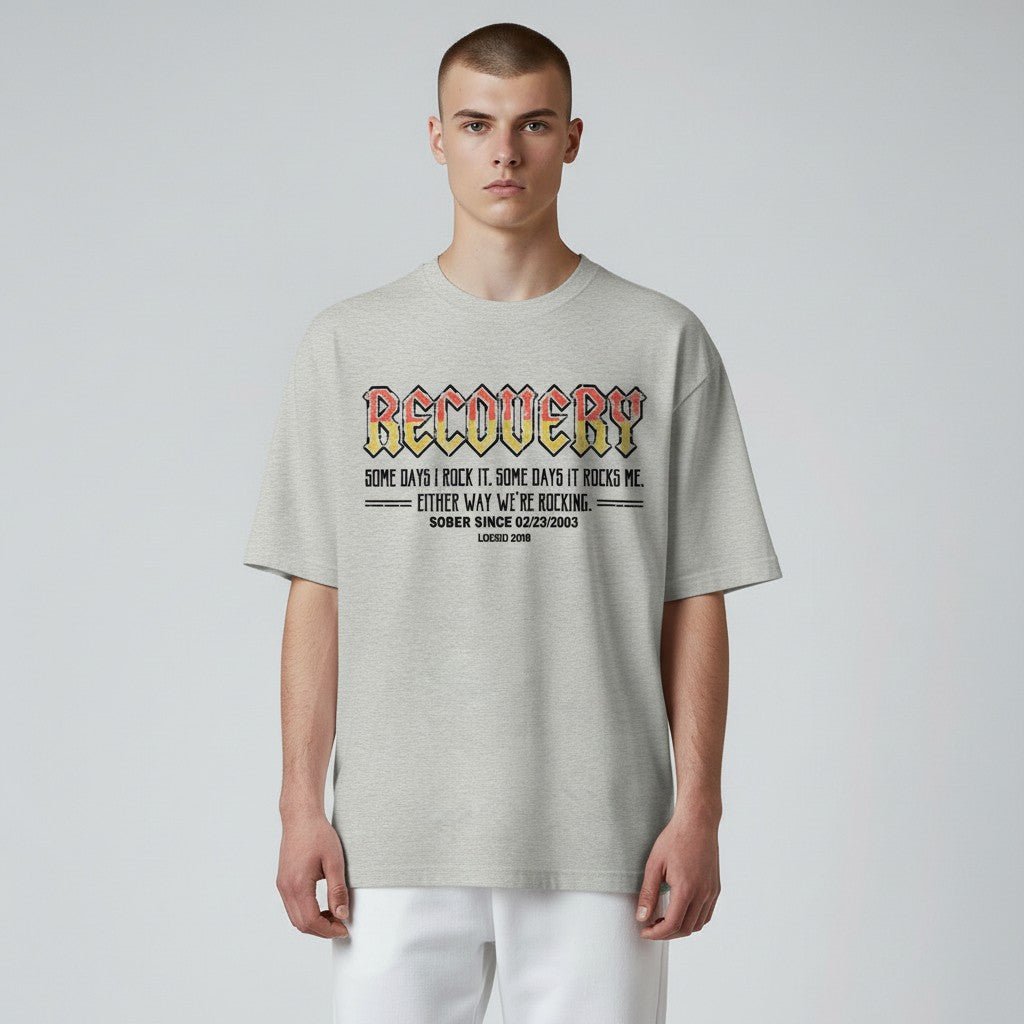 Recovery T-shirt | Men's Recovery Rock T-shirt with Personalized Date