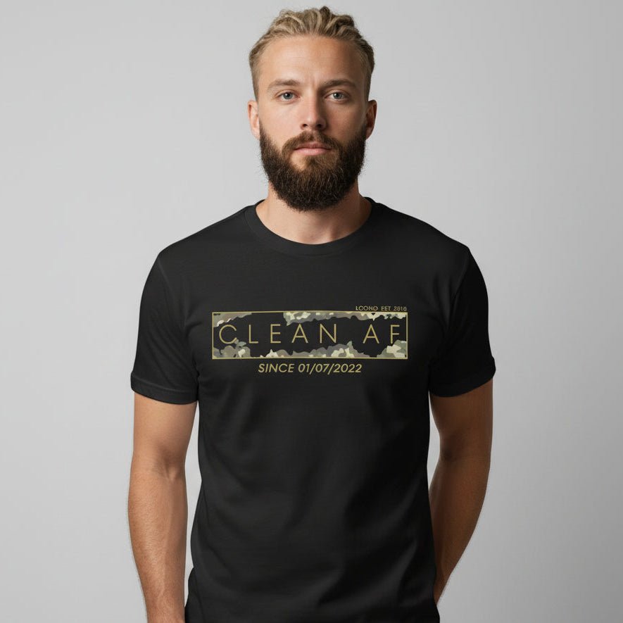 Since Date Men's Sobriety Sober T Shirt graphic detail (view 4)