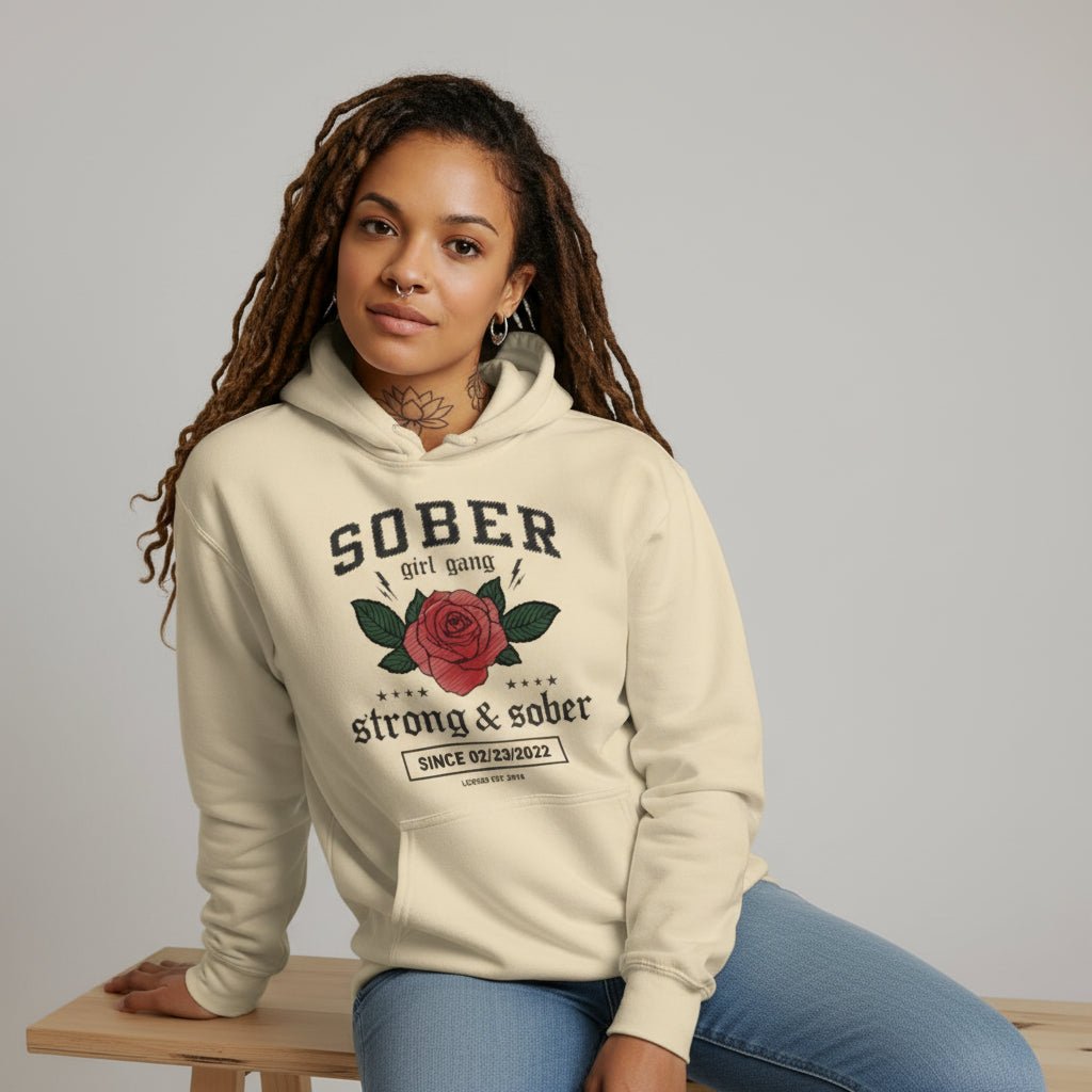 Recovery Hoodie | Sober Girl Gang Strong & Sober Crest