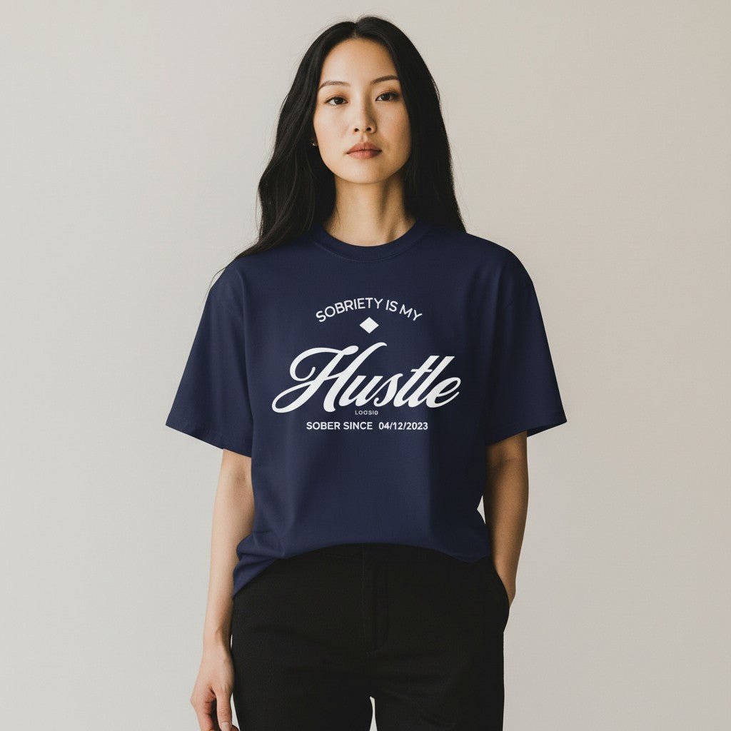 Sober T Shirt | Women’s Old School Tee with Personalized Sobriety Date