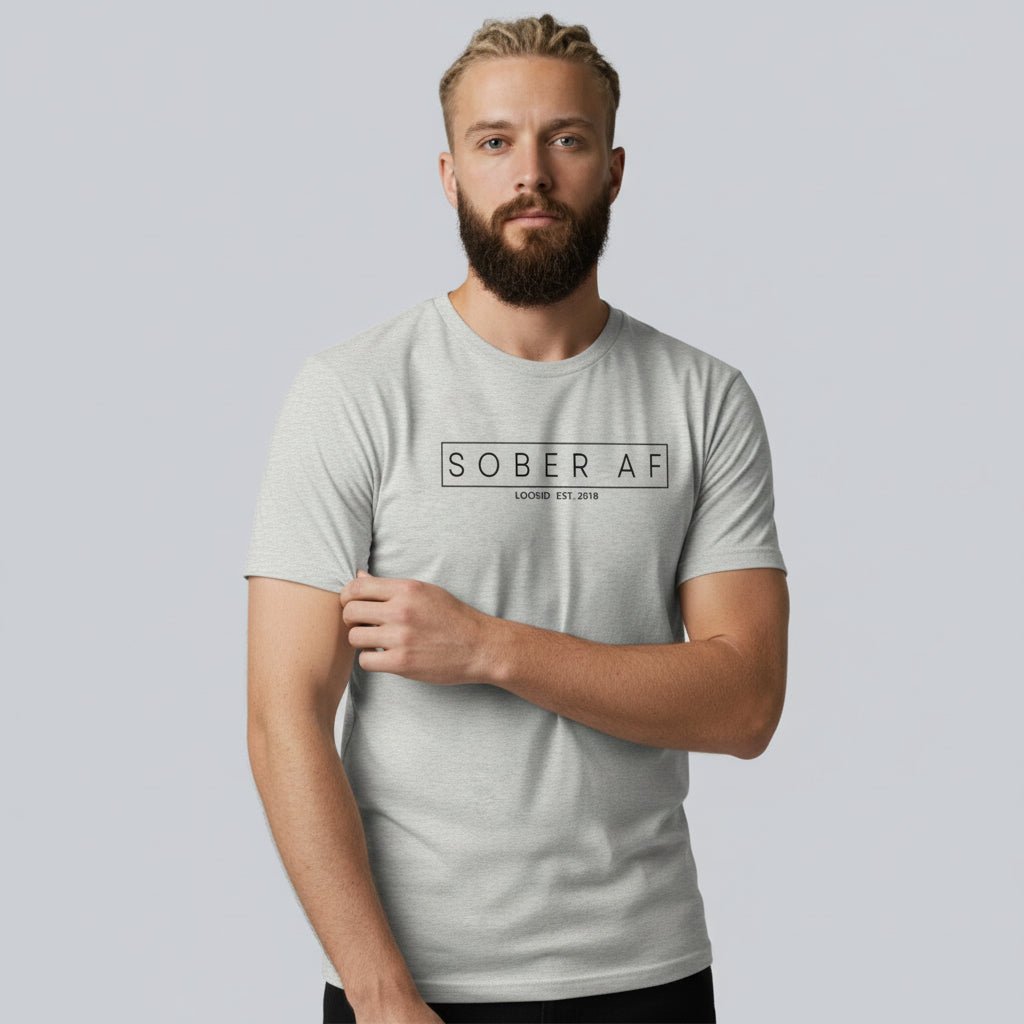 Sober T Shirt | Sober AF Men’s Tee for Strength and Recovery