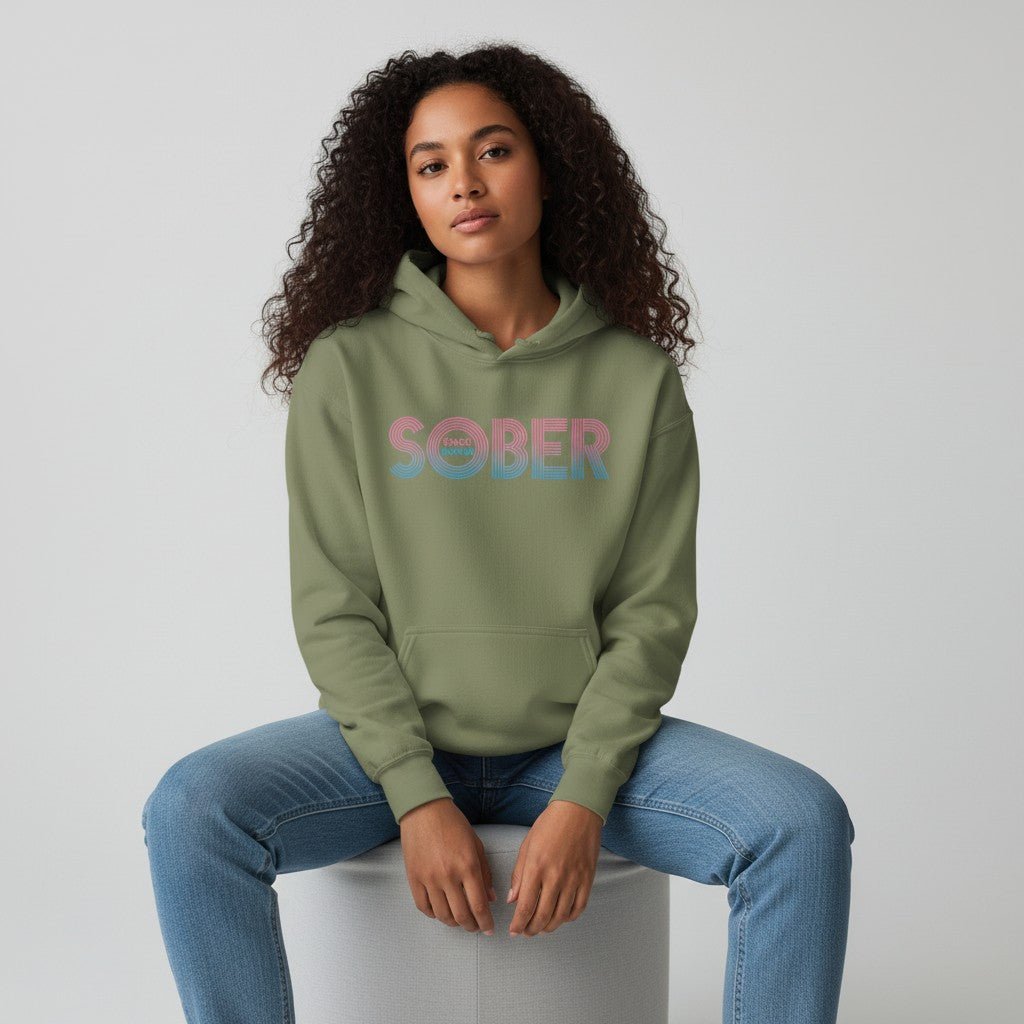 Recovery Hoodie | Retro Sobriety Date Hoodie with Personalized Date