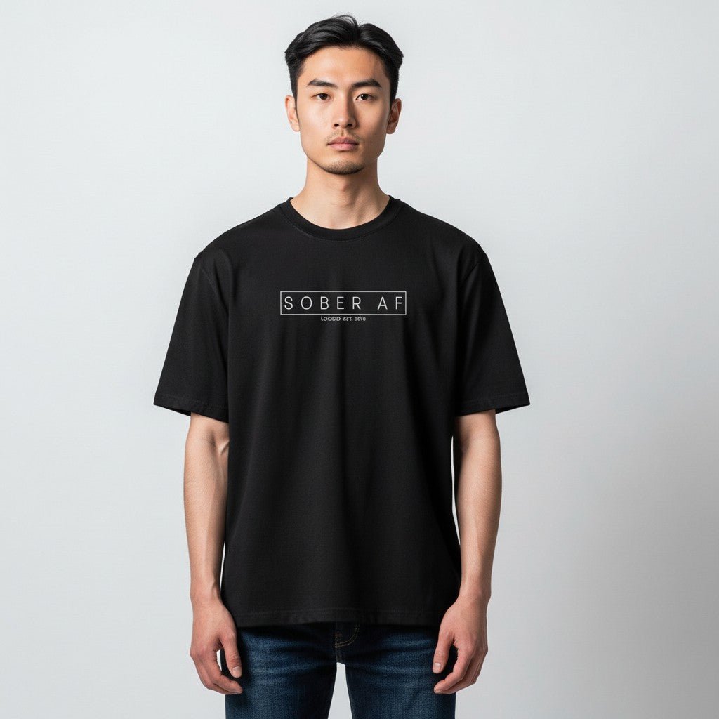 Sober T Shirt | Sober AF Men’s Tee for Strength and Recovery