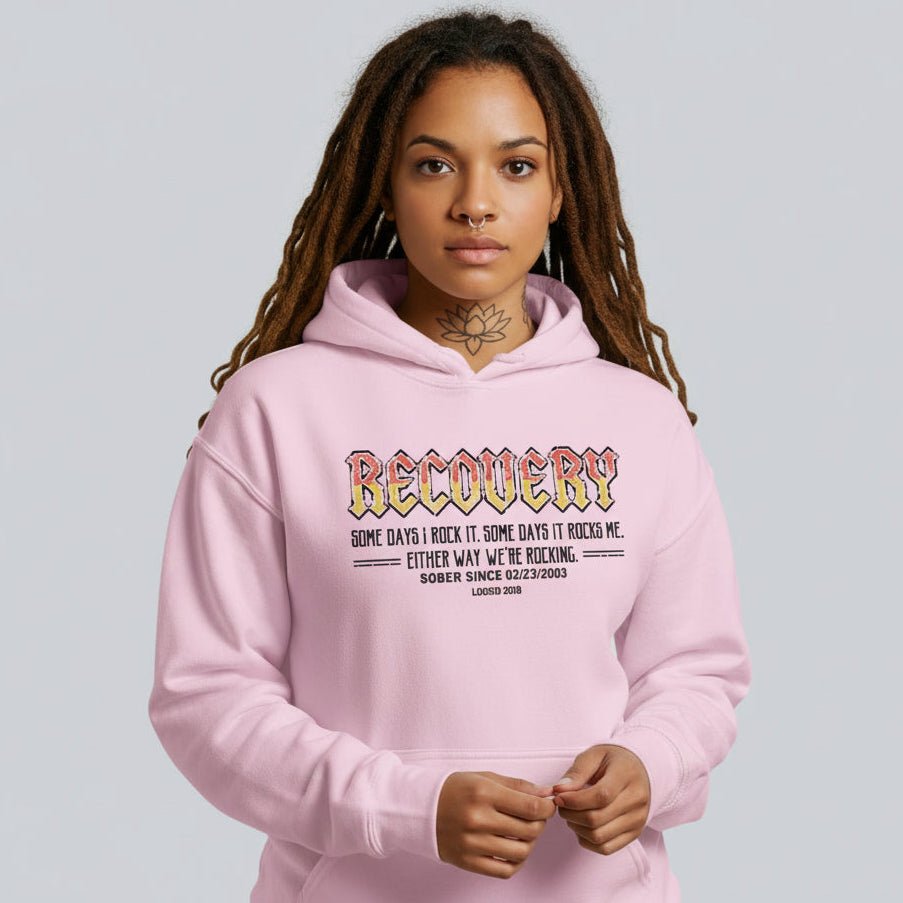 Recovery Hoodie | Women's Recovery Rock Hoodie with Personalized Date