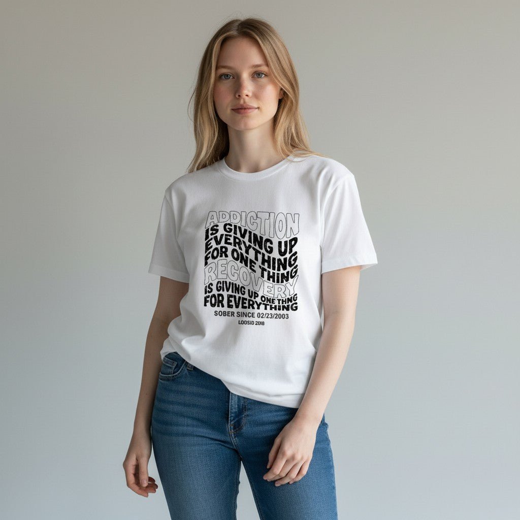 clean design Sober T Shirt apparel view