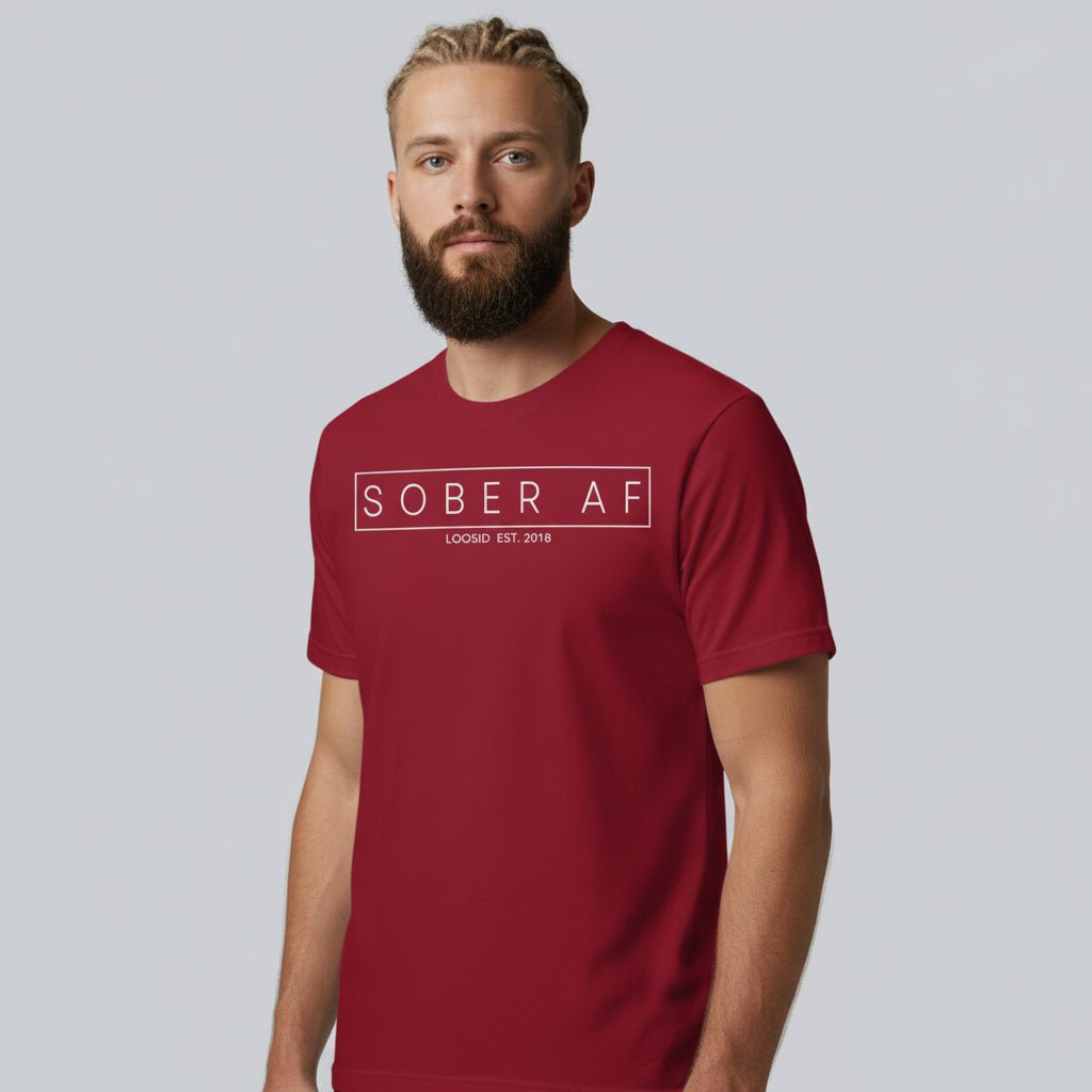Sober T Shirt | Sober AF Men’s Tee for Strength and Recovery