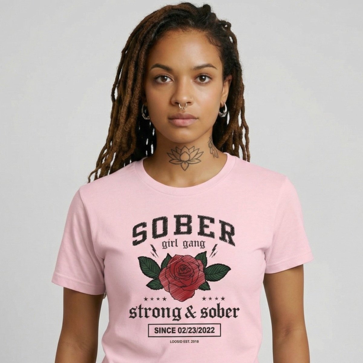 SOBER Girl Gang Strong & Sober Sober T Shirt featuring the design (view 21)