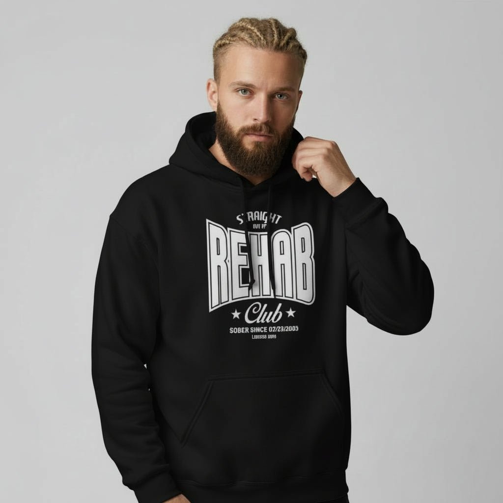 Recovery Hoodie | Men's Rehab Hoodie with Personalized Date