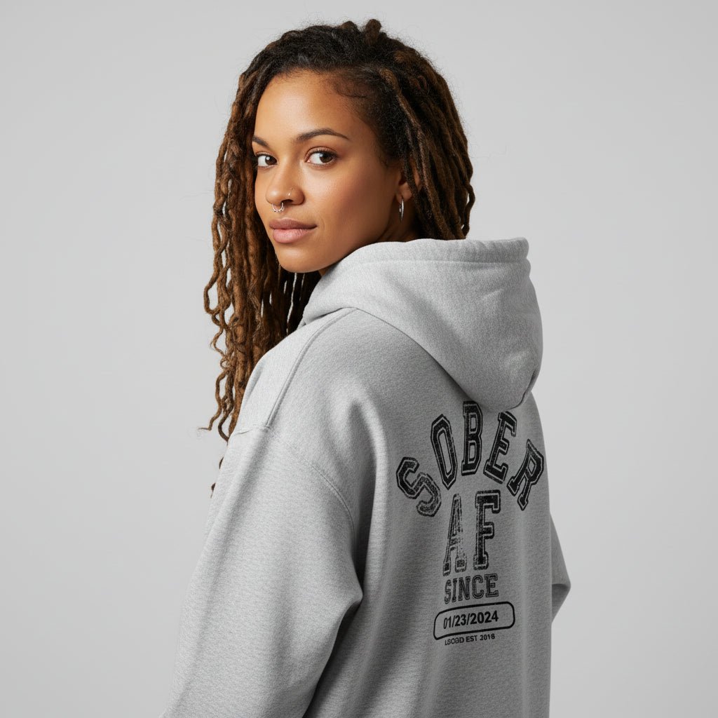 empowering sober clothing recovery hoodie