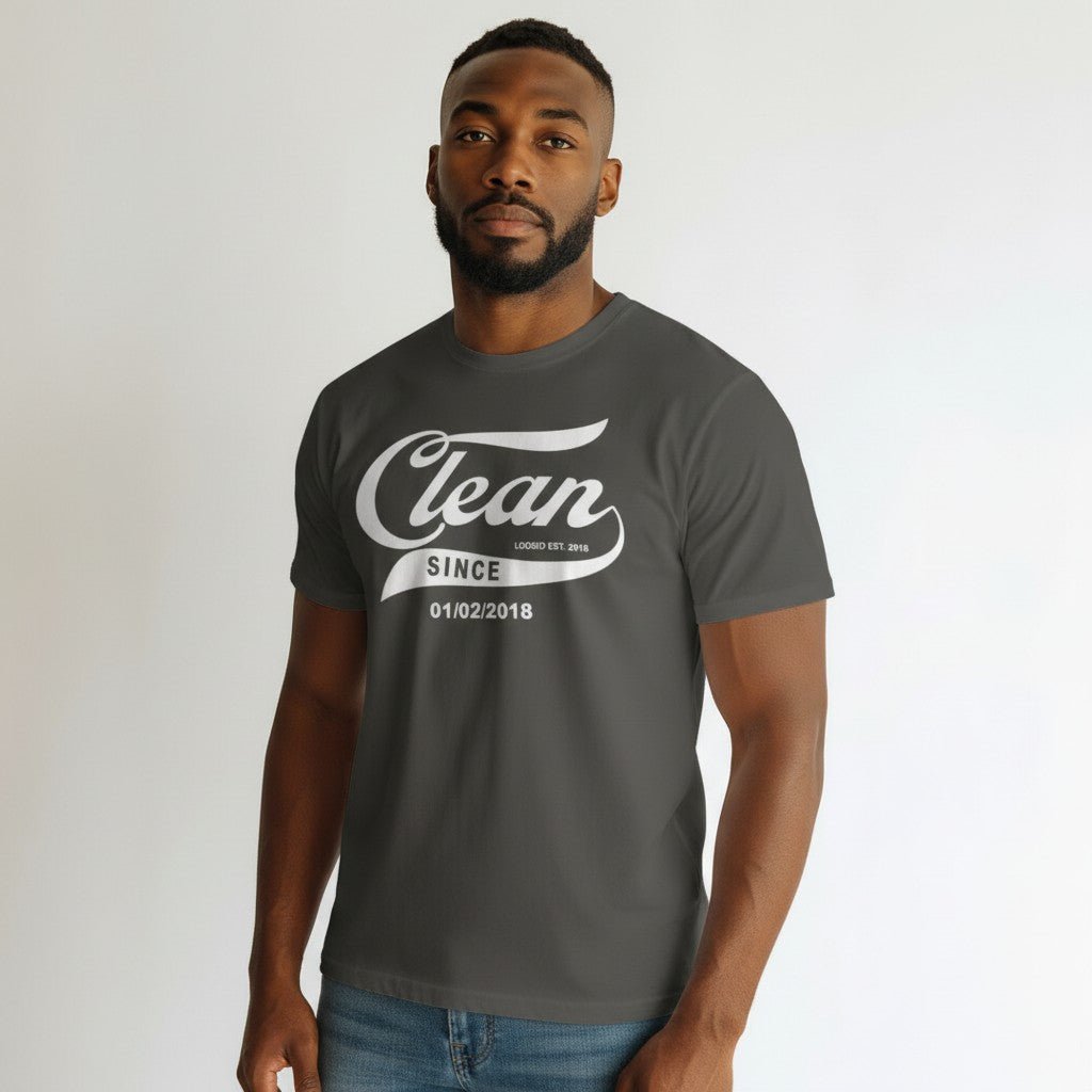 Sober T Shirt | Clean Tee with Personalized Sobriety Date