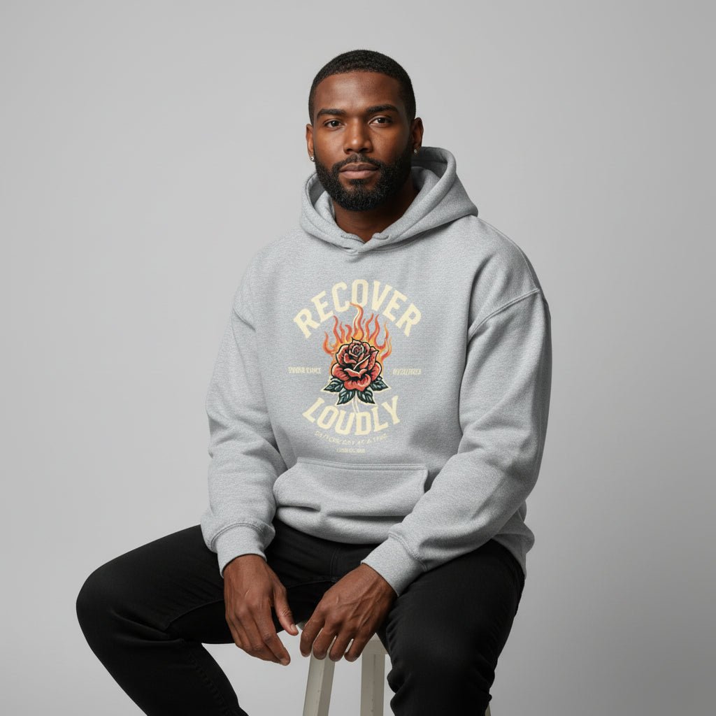 Recovery Hoodie | Recover Loudly Custom Sobriety Date Hoodie