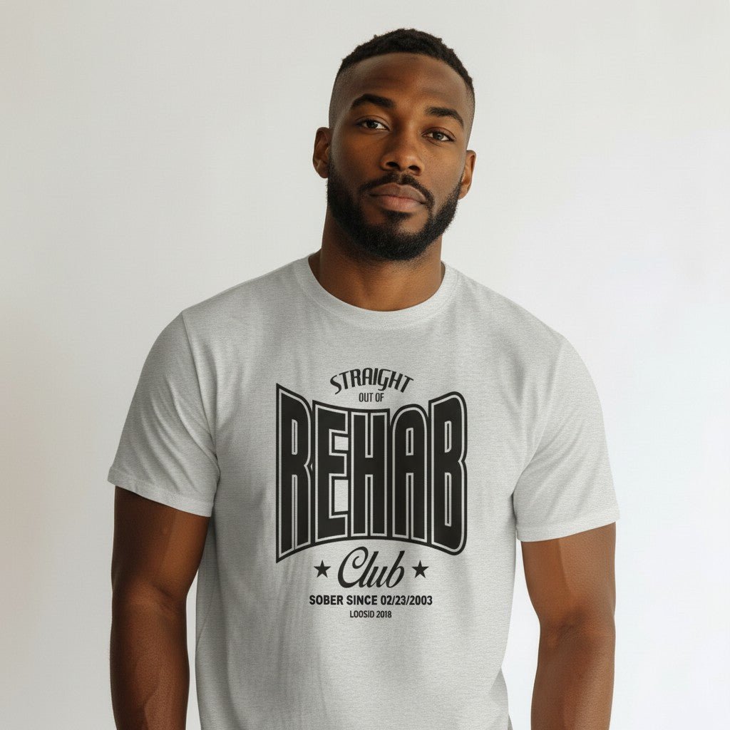 Recovery T-shirt | Men's Rehab T-shirt with Personalized Date