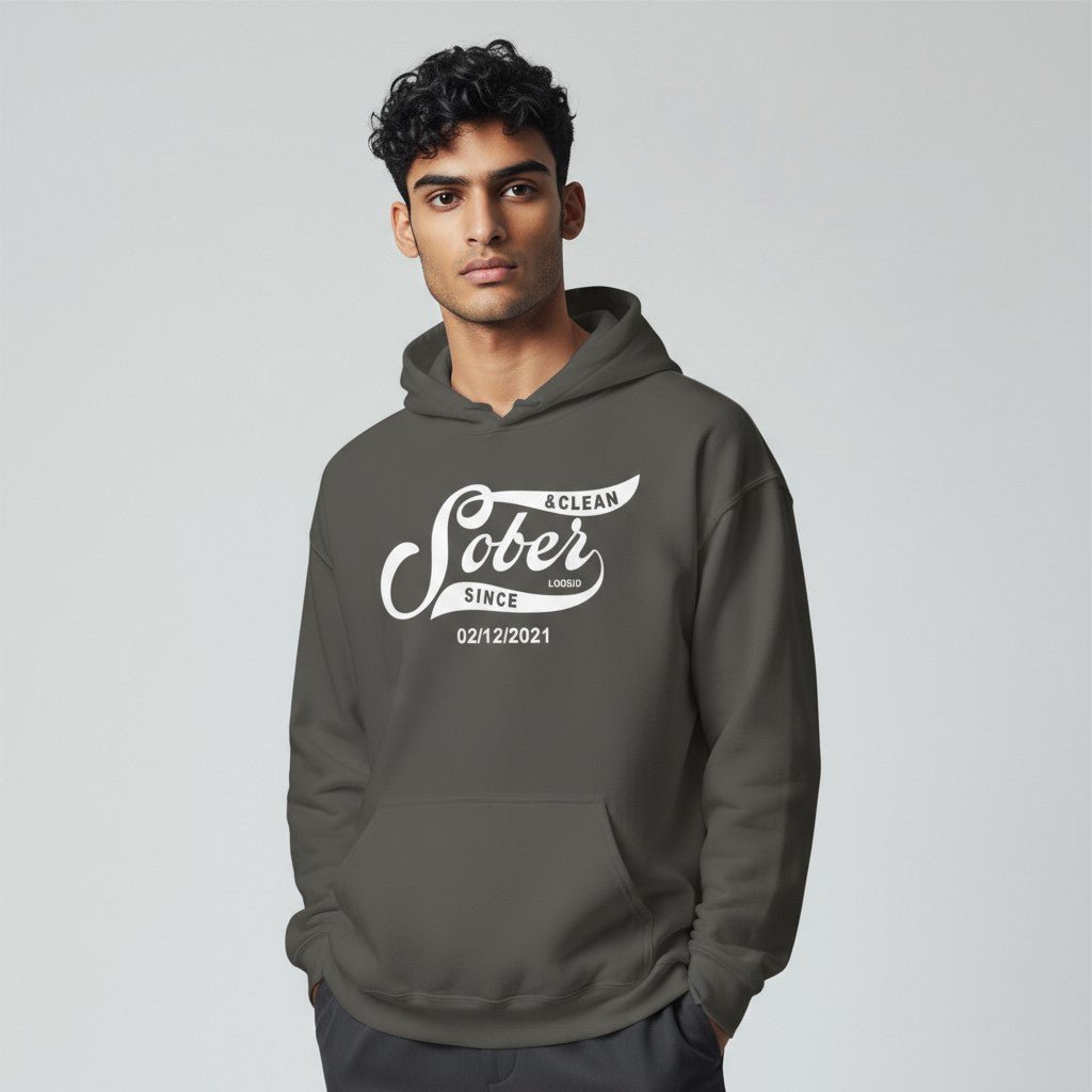 Recovery Hoodie | Sober Since Men's Hoodie with Custom Sobriety Date