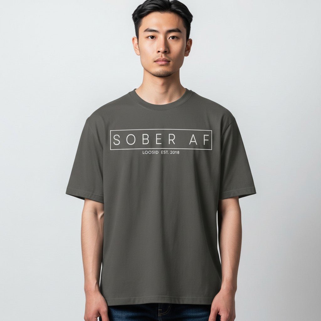 Sober T Shirt | Sober AF Men’s Tee for Strength and Recovery
