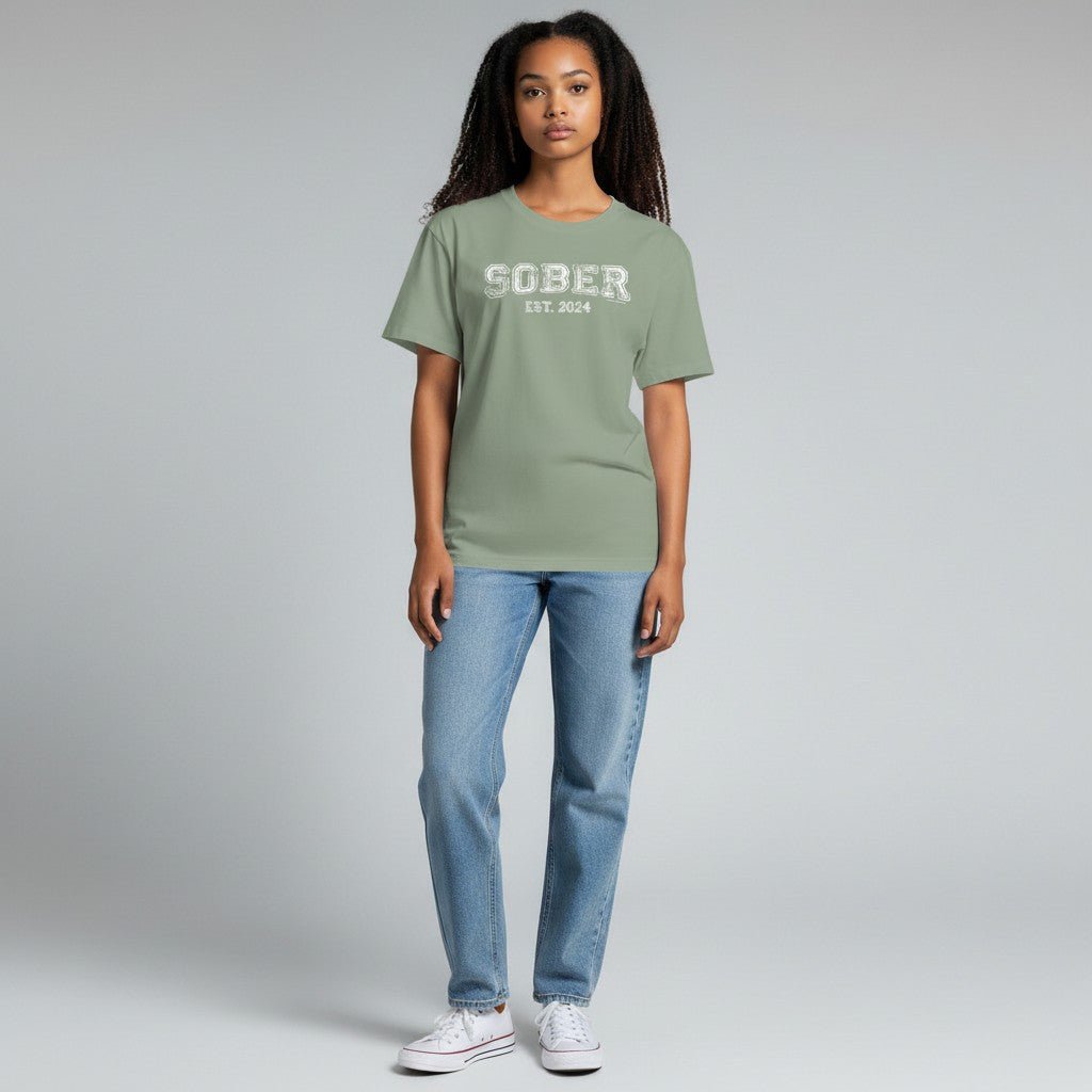 Sober T Shirt | Women's Recovery Is Possible Tee with Personalized Sobriety Date