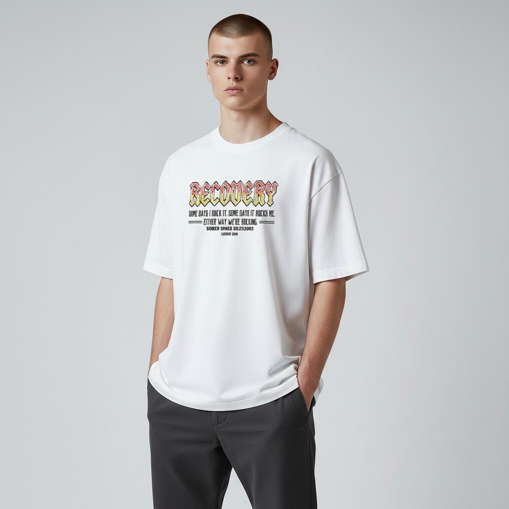 Recovery T-shirt | Men's Recovery Rock T-shirt with Personalized Date