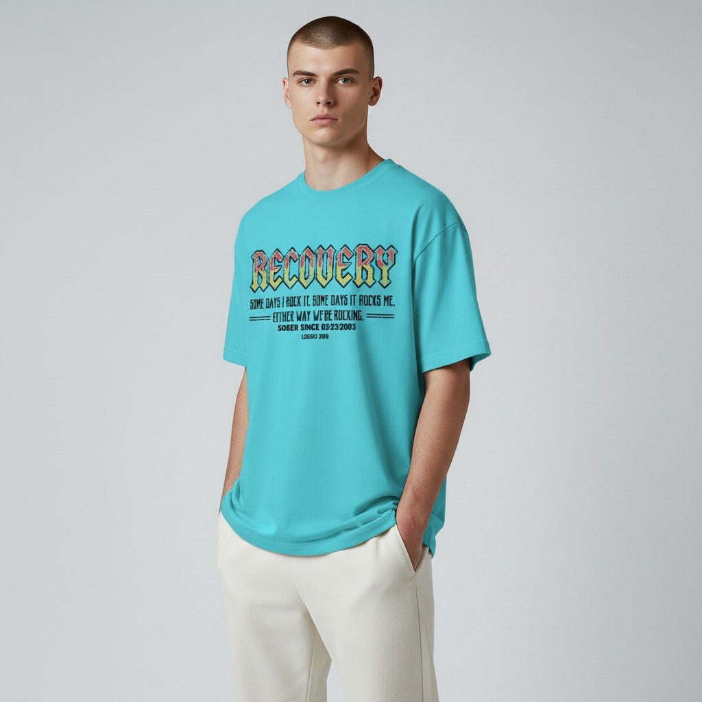 Recovery T-shirt | Men's Recovery Rock T-shirt with Personalized Date
